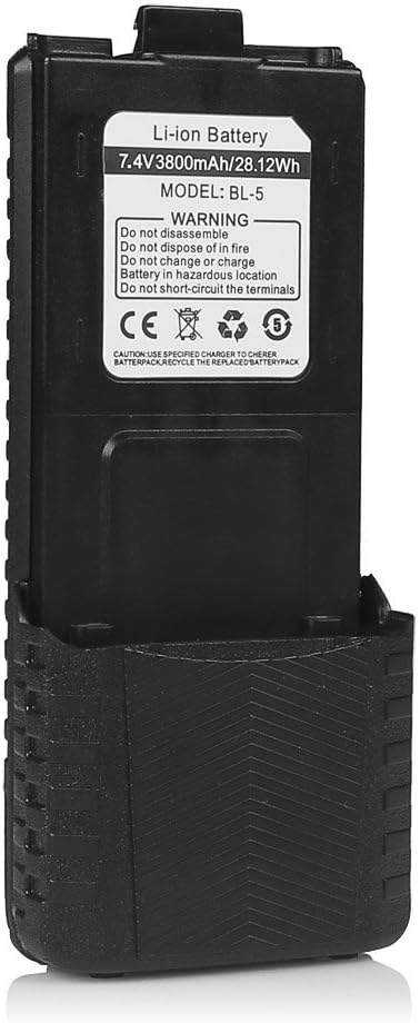 Baofeng BL-5L 3800mAh Extended Battery for UV-5R, GT-5R, UV-5RTP, UV-5G