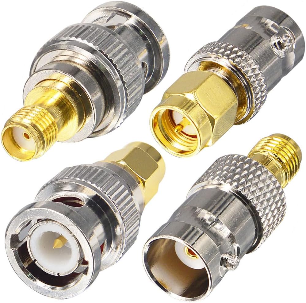 SMA to BNC Adapter Kit, 4-Piece (Male/Female Combos)