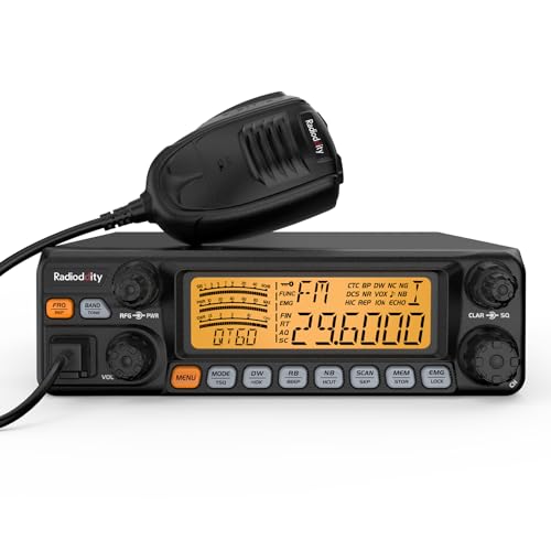Radioddity QT60 Pro 10-Meter Mobile Ham Radio (60W, SSB/AM/FM)