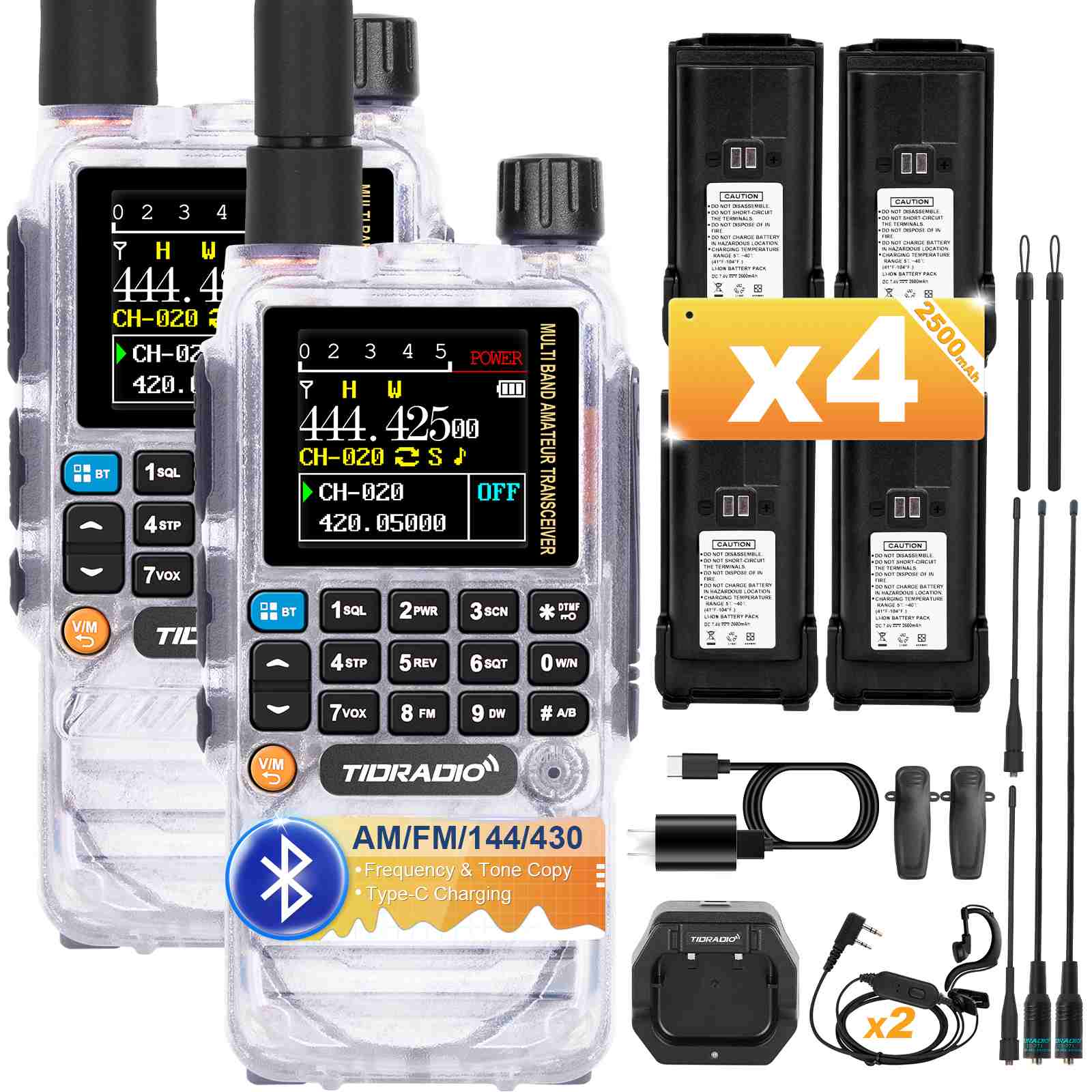 TIDRADIO TD-H3 5W 8-Band Ham & GMRS Handheld