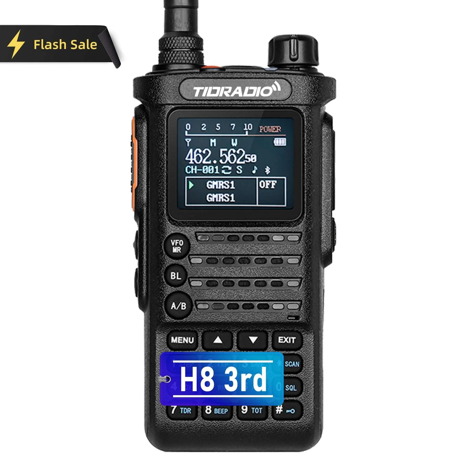 TIDRADIO TD-H8 3rd Gen 10W 8-Band Ham & GMRS Handheld